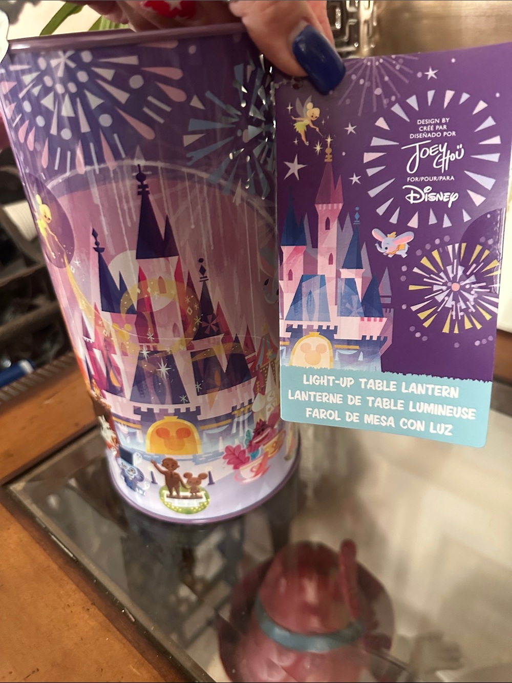 Disney Joey Chou Purple Light-Up Table Lantern NWT
